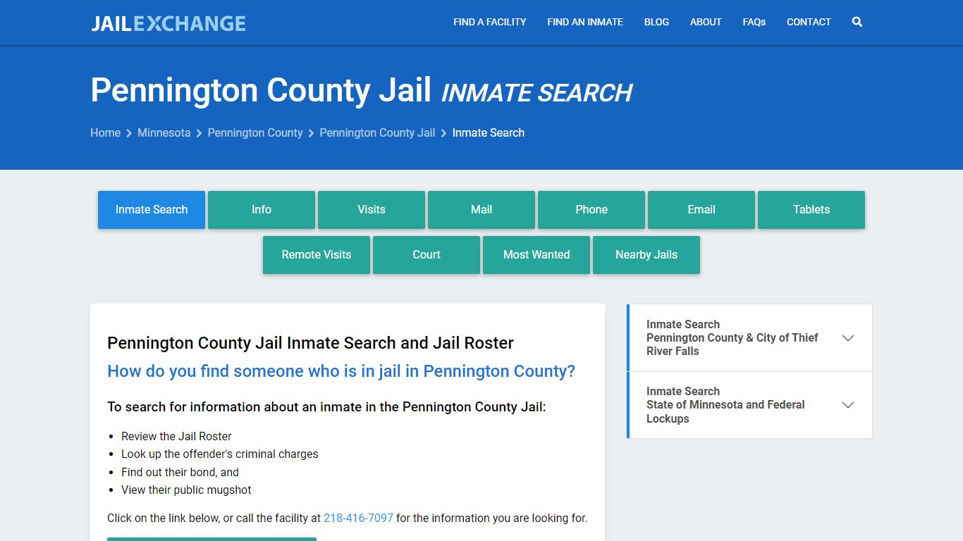 Inmate Search: Roster & Mugshots - Pennington County Jail, MN